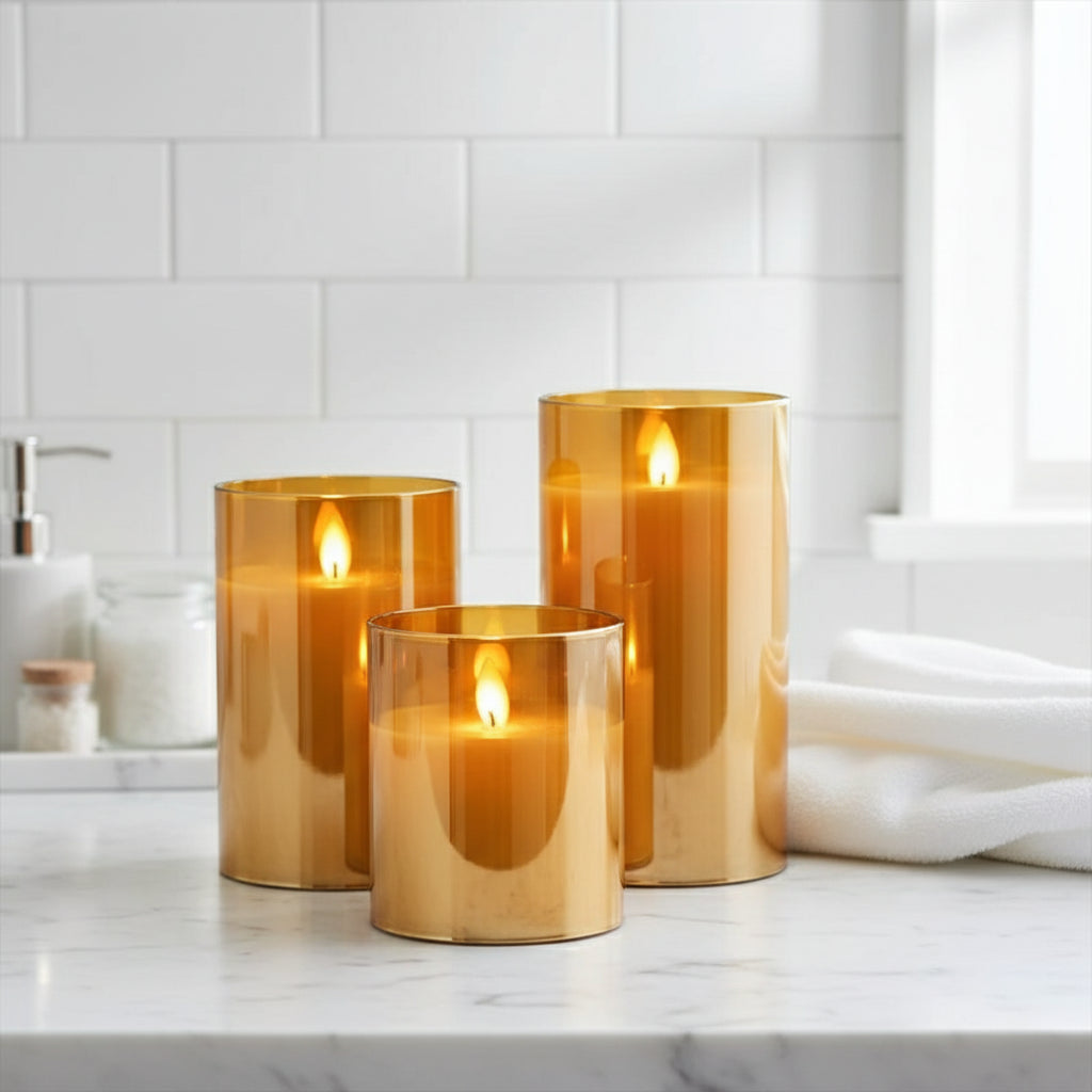 Flameless Candles 3D Electric LED Candle Battery Operated with Remote Control