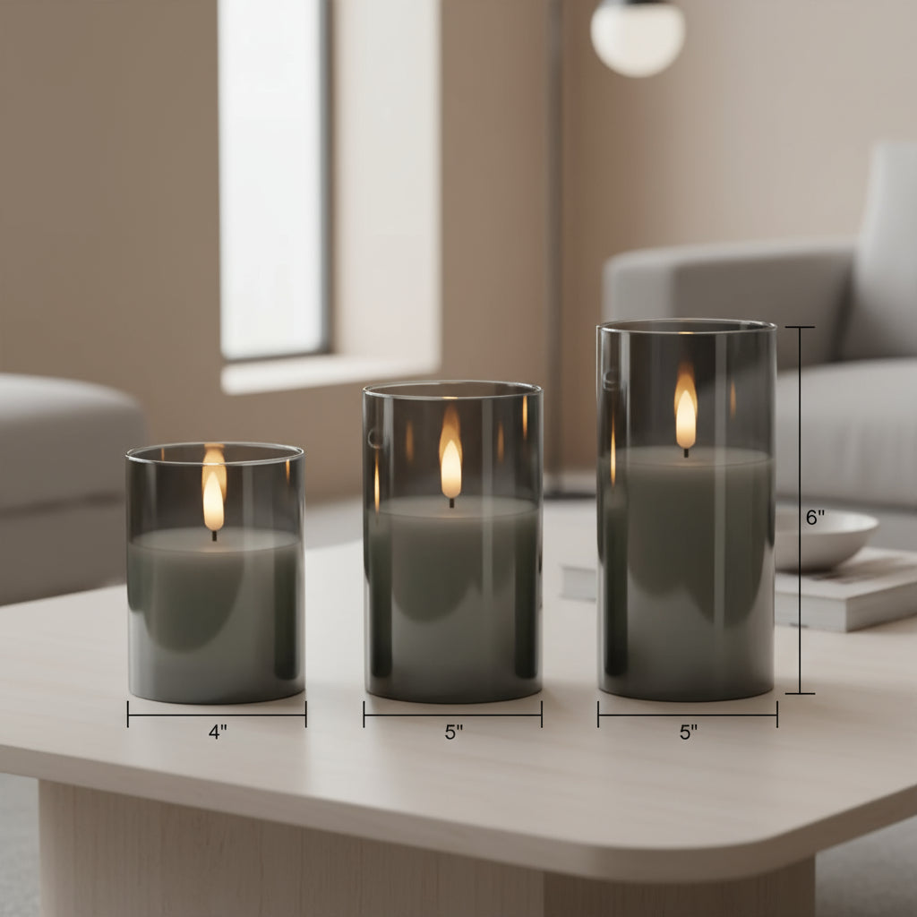 Flameless Candles 3D Electric LED Candle Battery Operated with Remote Control