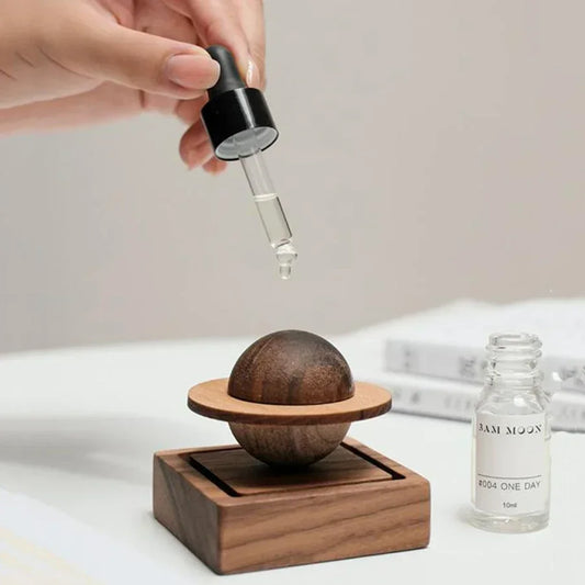 Difuser Wood Scent No Essential Oil Diffuser Jupiter Shape Home Decoration